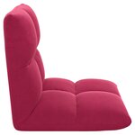 vidaXL Fauteuil de sol ajustable Bordeaux Velours