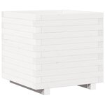 vidaXL Jardinière blanc 50x50x49 5 cm bois de pin massif