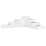 vidaXL Jardinière 4 niveaux 106x104 5x36 cm blanc bois de pin massif