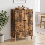 vidaXL Buffet Chêne fumé 66 x 34 5 x 95 cm Bois d'ingénierie