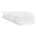 vidaXL Serre 27 m² 900x300x200 cm