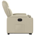 vidaXL Fauteuil inclinable électrique crème similicuir