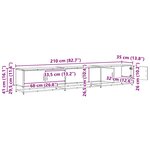 vidaXL Meuble TV Chêne noir 210 x 35 x 41 cm Bois d'ingénierie