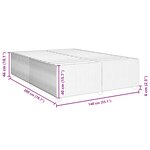 vidaXL Cadre de lit sans matelas gris clair 140x200 cm tissu