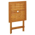 vidaXL Ensemble de bistro 3 Pièces gris polypropylène et bois massif