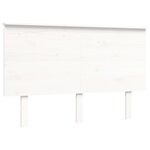 vidaXL Cadre de lit avec tête de lit blanc 140x190 cm bois massif