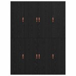vidaXL Lit de rangement en chêne noir 140x200 cm