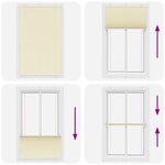 vidaXL Store plissé crème 120x200cm largeur du tissu 119 4cm polyester