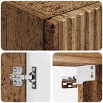 vidaXL Cabinet de Salle de Bain Mural Bois ancien 33 x 34 5 x 160 cm