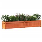 vidaXL Jardinière cire marron 180x31x31 cm bois de pin massif