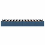 vidaXL Cadre de lit ottoman sans matelas bleu 90x200 cm tissu