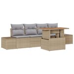 vidaXL Ensemble de salle à manger pour jardin Beige et gris