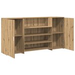 vidaXL Bureau réception chêne artisanal 200x50x103 5cm bois ingénierie