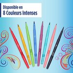 Feutre double pointe Flair Dual Brush  en blister de 8 Paper Mate