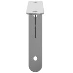 vidaXL Supports d'étagères 4 Pièces 20x2 5x14 cm argenté acier inoxydable