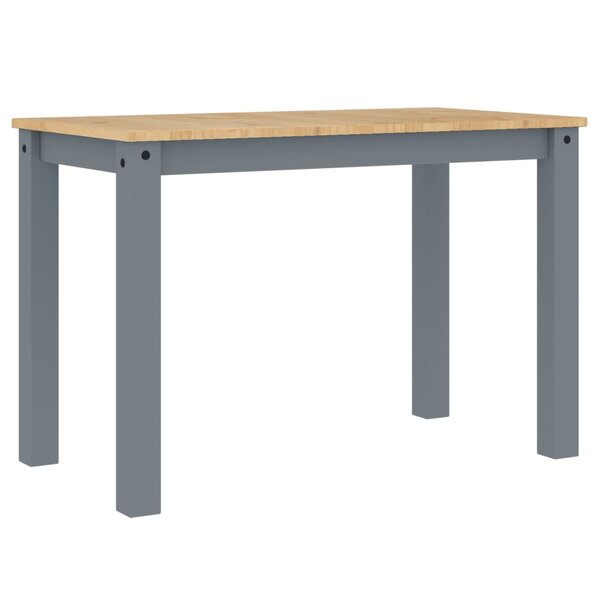 vidaXL Table à manger Panama gris 117x60x75 cm bois massif de pin