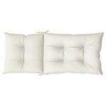 vidaXL Coussins de chaise à dossier haut lot de 6 crème mélangé tissu