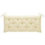 vidaXL Banc de jardin pliable avec coussin 118 cm Bambou