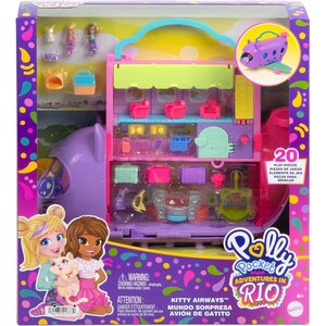 Mattel HWP19 - Polly Pocket - Avion chaton transformable