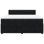 vidaXL Sommier à lattes de lit avec matelas Noir 180x200 cm Velours