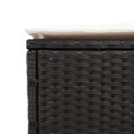 vidaXL Chaises longues avec coussins lot de 2 noir résine tressée