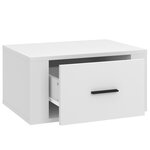vidaXL Tables de chevet murales 2 Pièces Blanc 50x36x25 cm