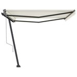 vidaXL Auvent automatique sur pied 400x350 cm Crème