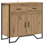 vidaXL Buffet chêne artisanal 79.5 x 35.5 x 74.5 cm Bois d'ingénierie