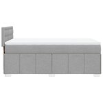 vidaXL Sommier à lattes de lit avec matelas gris clair 80x200 cm tissu
