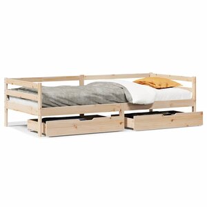 vidaXL Lit de jour avec tiroirs sans matelas 80x200 cm bois massif