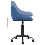 vidaXL Chaise de bureau Bleu Velours