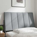 vidaXL Coussin de tête de lit gris clair 80 cm tissu