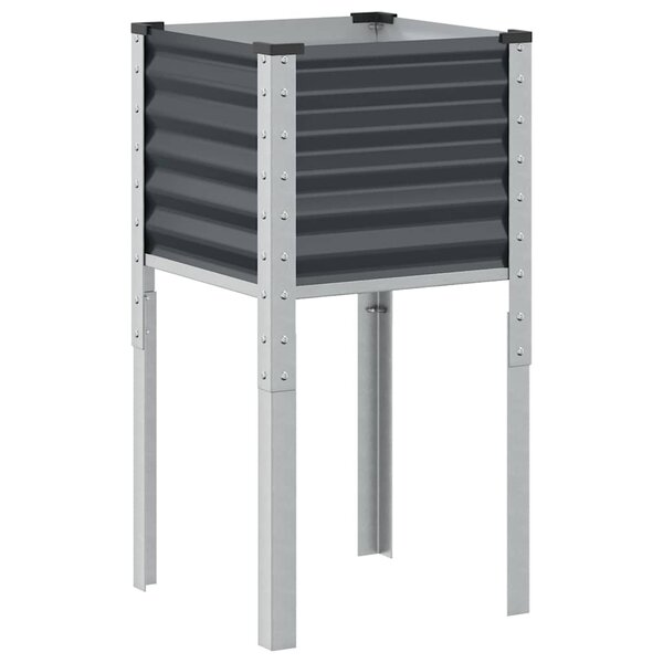 vidaXL Jardinière anthracite 45x45x88 cm acier