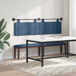 vidaXL Tête de lit suspendue Bleu Tissu
