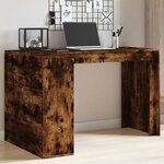 vidaXL Bureau chêne fumé 123 5x73 5x75 cm bois d'ingénierie