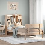 vidaXL Lit bibliothèque sans matelas 90x200 cm bois de pin massif