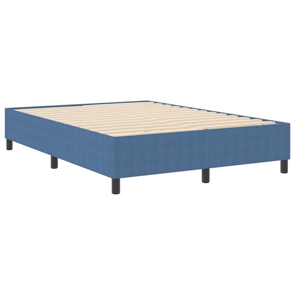 vidaXL Lit Box Spring Bleu 140x200 cm en Tissu Côtelé
