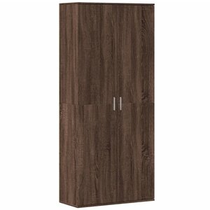 vidaXL Buffet haut chêne marron 80x35x180 cm bois d'ingénierie