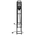 vidaXL Tête de lit avec étagère Chêne noir 180 cm Bois d'ingénierie