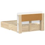vidaXL Cadre de lit avec rangement Chêne Sonoma 150 x 200 cm