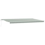 vidaXL Auvent Rétractable 600 × 350 cm Vert et blanc