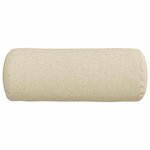 vidaXL Coussins d'accent 2 Pièces Crème Ø 15 x 40 cm tissu