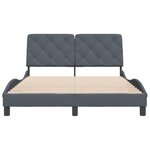 vidaXL Cadre de lit sans matelas gris foncé 120x200 cm velours