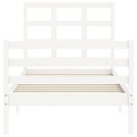 vidaXL Cadre de lit sans matelas blanc 100x200 cm bois massif