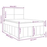 vidaXL Sommier à lattes de lit avec matelas Marron foncé 160x200 cm