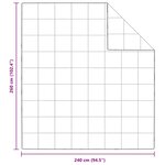 vidaXL Couette Blanc 240 x 260 cm Plume