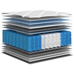 vidaXL Matelas à ressorts ensachés moyen plus 90x200 cm