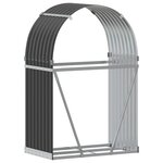 vidaXL Porte-bûches anthracite 80x45x120 cm acier galvanisé