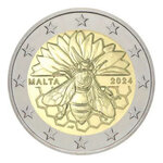 2 euros commémorative Malte 2024 - Abeille Maltaise en coffret BU.