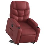 vidaXL Fauteuil inclinable Rouge bordeaux Similicuir